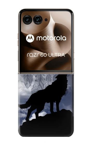 S3011 Dream Catcher Wolf Howling Hülle Schutzhülle Taschen für Motorola Razr 70 Ultra, 60 Ultra, 50 Ultra, Ultra 2026, Ultra 2025