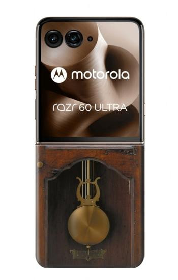 S3173 Grandfather Clock Antique Wall Clock Hülle Schutzhülle Taschen für Motorola Razr 70 Ultra, 60 Ultra, 50 Ultra, Ultra 2026, Ultra 2025