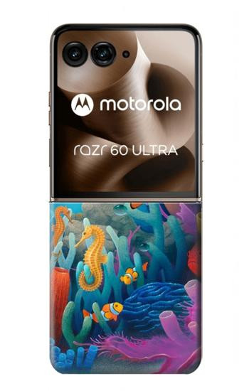 S3227 Underwater World Cartoon Hülle Schutzhülle Taschen für Motorola Razr 70 Ultra, 60 Ultra, 50 Ultra, Ultra 2026, Ultra 2025