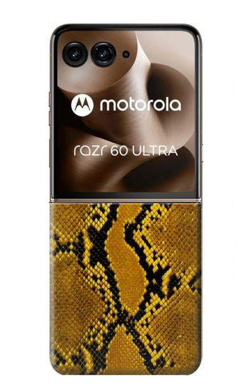 S3365 Yellow Python Skin Graphic Print Hülle Schutzhülle Taschen für Motorola Razr 70 Ultra, 60 Ultra, 50 Ultra, Ultra 2026, Ultra 2025