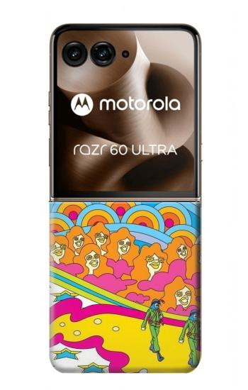 S3407 Hippie Art Hülle Schutzhülle Taschen für Motorola Razr 70 Ultra, 60 Ultra, 50 Ultra, Ultra 2026, Ultra 2025