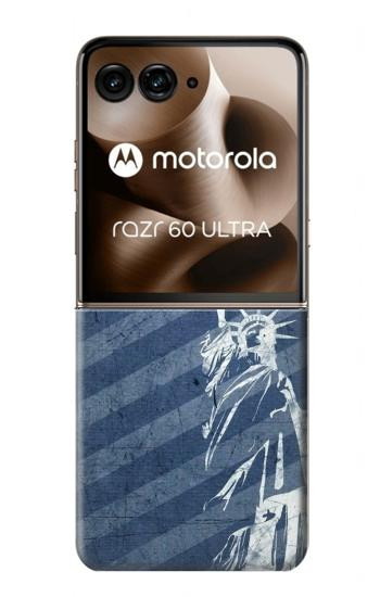 S3450 US Flag Liberty Statue Hülle Schutzhülle Taschen für Motorola Razr 70 Ultra, 60 Ultra, 50 Ultra, Ultra 2026, Ultra 2025