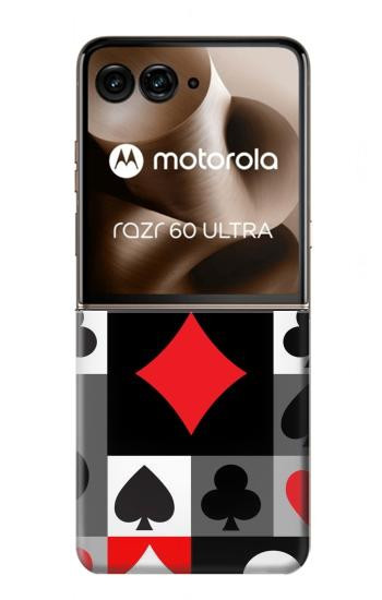 S3463 Poker Card Suit Hülle Schutzhülle Taschen für Motorola Razr 70 Ultra, 60 Ultra, 50 Ultra, Ultra 2026, Ultra 2025