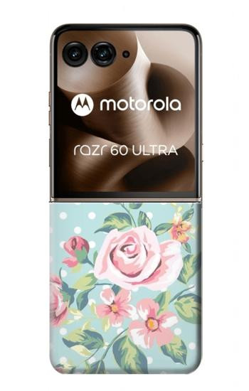 S3494 Vintage Rose Polka Dot Hülle Schutzhülle Taschen für Motorola Razr 70 Ultra, 60 Ultra, 50 Ultra, Ultra 2026, Ultra 2025