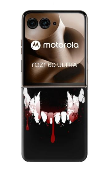 S3527 Vampire Teeth Bloodstain Hülle Schutzhülle Taschen für Motorola Razr 70 Ultra, 60 Ultra, 50 Ultra, Ultra 2026, Ultra 2025