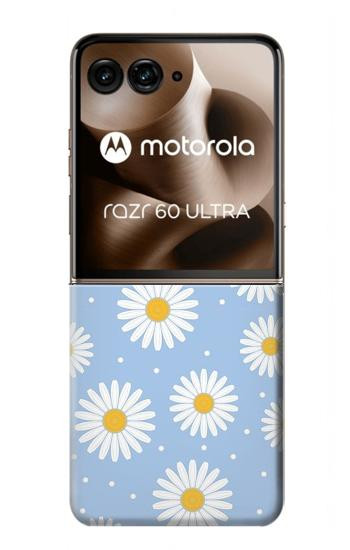 S3681 Daisy Flowers Pattern Hülle Schutzhülle Taschen für Motorola Razr 70 Ultra, 60 Ultra, 50 Ultra, Ultra 2026, Ultra 2025