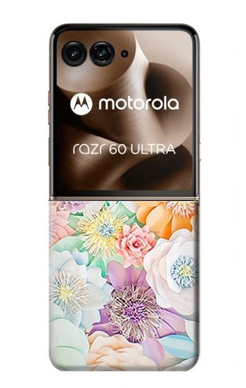 S3705 Pastel Floral Flower Hülle Schutzhülle Taschen für Motorola Razr 70 Ultra, 60 Ultra, 50 Ultra, Ultra 2026, Ultra 2025