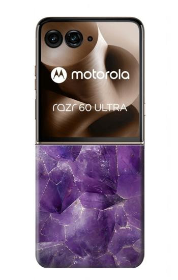 S3713 Purple Quartz Amethyst Graphic Printed Hülle Schutzhülle Taschen für Motorola Razr 70 Ultra, 60 Ultra, 50 Ultra, Ultra 2026, Ultra 2025