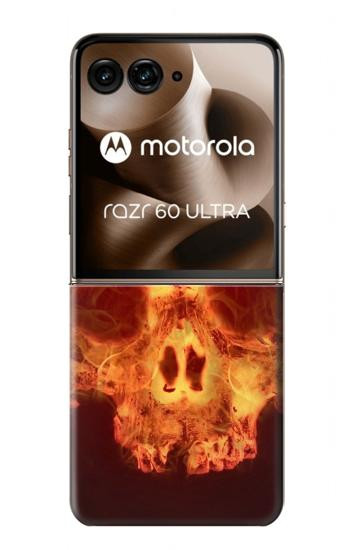 S3881 Fire Skull Hülle Schutzhülle Taschen für Motorola Razr 70 Ultra, 60 Ultra, 50 Ultra, Ultra 2026, Ultra 2025