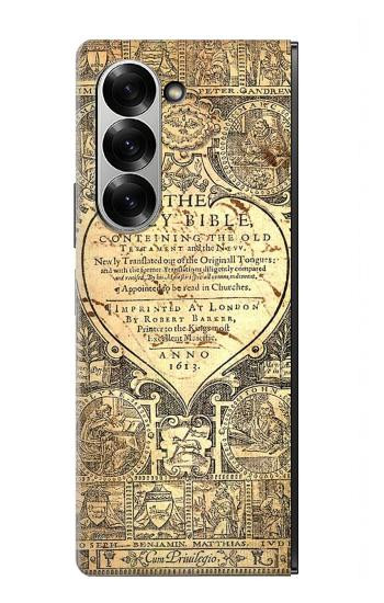 S0330 Bible Page Hülle Schutzhülle Taschen für Samsung Galaxy Z Fold 7