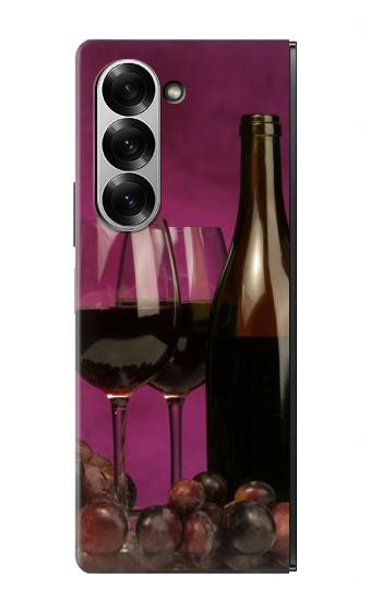 S0910 Red Wine Hülle Schutzhülle Taschen für Samsung Galaxy Z Fold 7