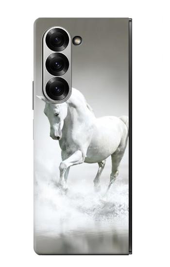 S0932 White Horse Hülle Schutzhülle Taschen für Samsung Galaxy Z Fold 7