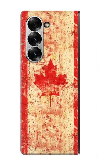 S1603 Canada Flag Old Vintage Hülle Schutzhülle Taschen für Samsung Galaxy Z Fold 7