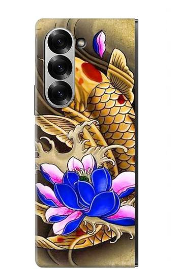 S1604 Carp Koi Fish Japanese Tattoo Hülle Schutzhülle Taschen für Samsung Galaxy Z Fold 7