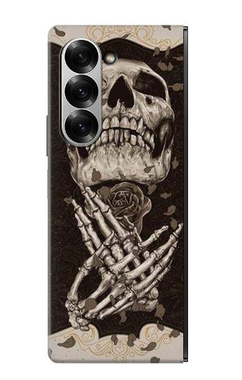 S1676 Skull Rose Hülle Schutzhülle Taschen für Samsung Galaxy Z Fold 7