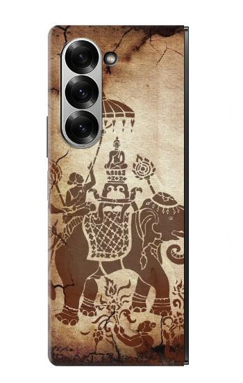 S2102 Thai Art Buddha on Elephant Hülle Schutzhülle Taschen für Samsung Galaxy Z Fold 7
