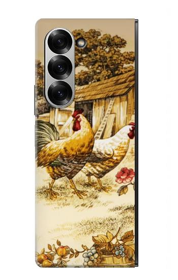 S2181 French Country Chicken Hülle Schutzhülle Taschen für Samsung Galaxy Z Fold 7