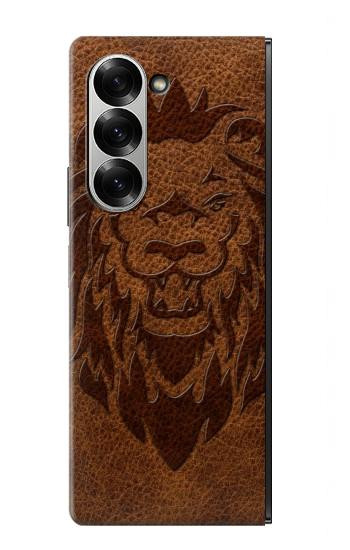 S2529 Leo Zodiac Tattoo Brown Graphic Print Hülle Schutzhülle Taschen für Samsung Galaxy Z Fold 7