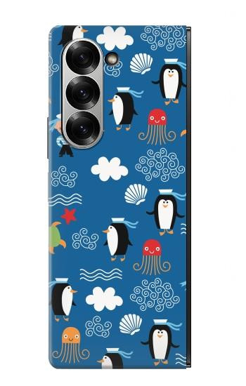 S2572 Marine Penguin Pattern Hülle Schutzhülle Taschen für Samsung Galaxy Z Fold 7