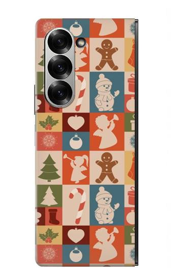 S2854 Cute Xmas Pattern Hülle Schutzhülle Taschen für Samsung Galaxy Z Fold 7