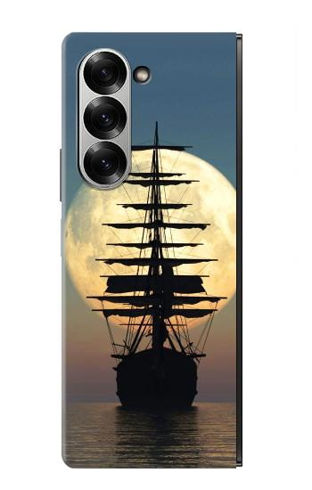 S2897 Pirate Ship Moon Night Hülle Schutzhülle Taschen für Samsung Galaxy Z Fold 7
