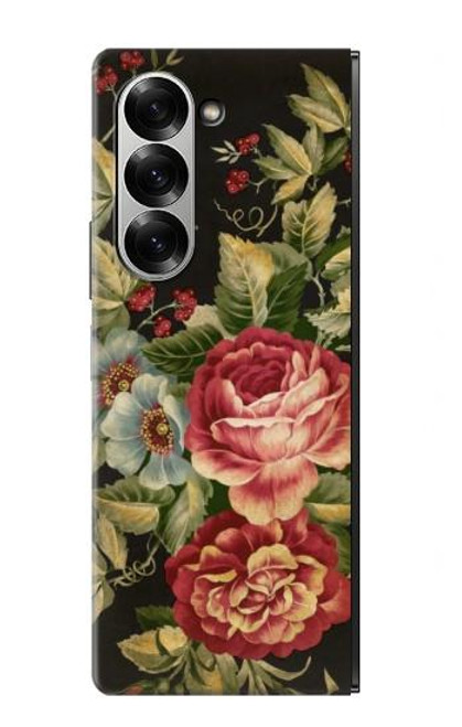 S3013 Vintage Antique Roses Hülle Schutzhülle Taschen für Samsung Galaxy Z Fold 7