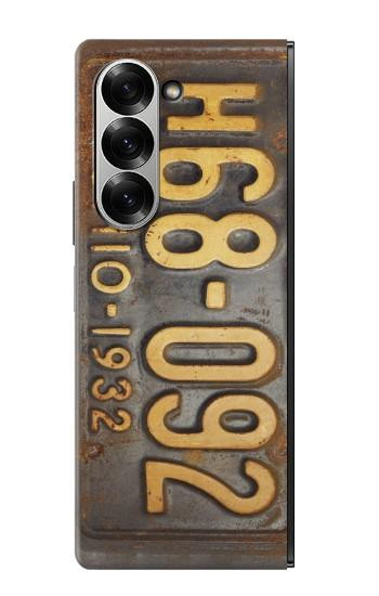 S3228 Vintage Car License Plate Hülle Schutzhülle Taschen für Samsung Galaxy Z Fold 7