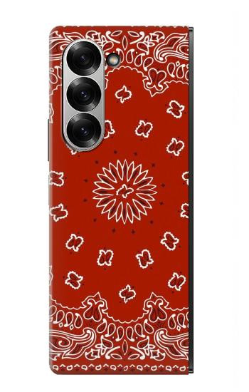 S3355 Bandana Red Pattern Hülle Schutzhülle Taschen für Samsung Galaxy Z Fold 7