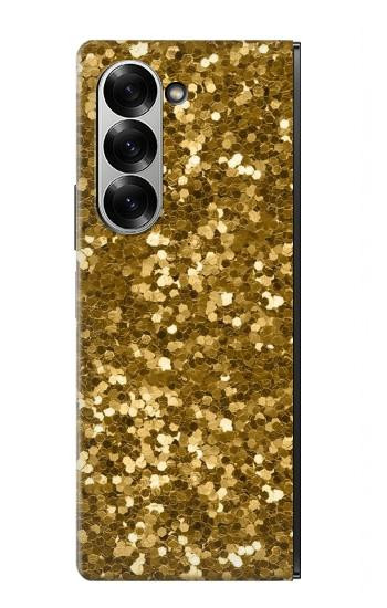 S3388 Gold Glitter Graphic Print Hülle Schutzhülle Taschen für Samsung Galaxy Z Fold 7