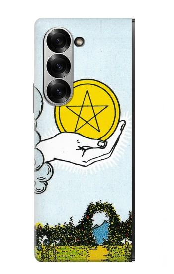 S3722 Tarot Card Ace of Pentacles Coins Hülle Schutzhülle Taschen für Samsung Galaxy Z Fold 7