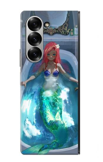 S3912 Cute Little Mermaid Aqua Spa Hülle Schutzhülle Taschen für Samsung Galaxy Z Fold 7