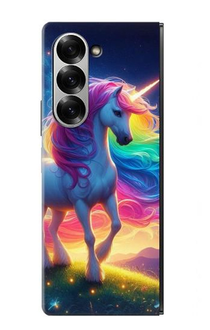 S3977 Colorful Unicorn Hülle Schutzhülle Taschen für Samsung Galaxy Z Fold 7