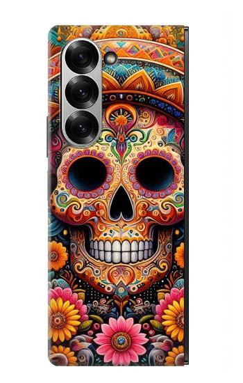 S3999 Mexican Skull Painting Hülle Schutzhülle Taschen für Samsung Galaxy Z Fold 7