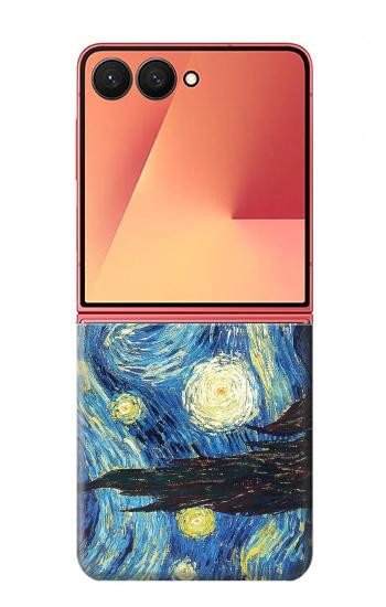 S0213 Van Gogh Starry Nights Hülle Schutzhülle Taschen für Samsung Galaxy Z Flip 7