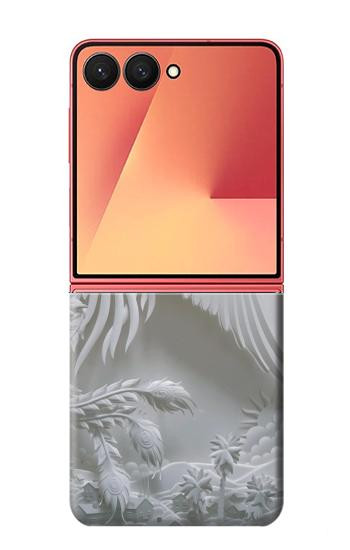 S0516 Phoenix Carving Hülle Schutzhülle Taschen für Samsung Galaxy Z Flip 7