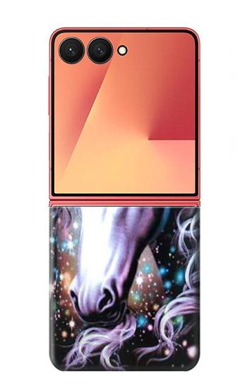 S0749 Unicorn Horse Hülle Schutzhülle Taschen für Samsung Galaxy Z Flip 7