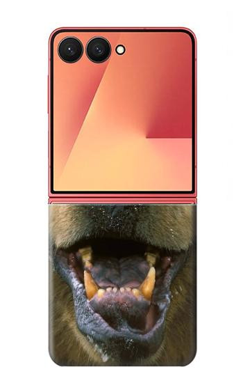 S0840 Grizzly Bear Face Hülle Schutzhülle Taschen für Samsung Galaxy Z Flip 7