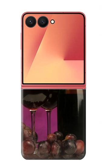 S0910 Red Wine Hülle Schutzhülle Taschen für Samsung Galaxy Z Flip 7