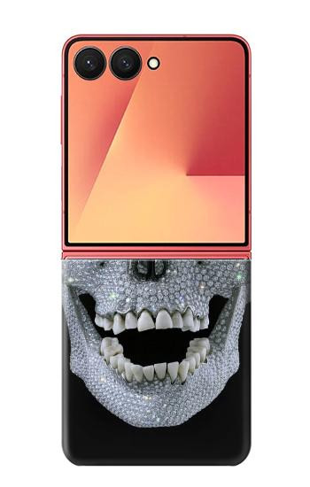 S1286 Diamond Skull Hülle Schutzhülle Taschen für Samsung Galaxy Z Flip 7