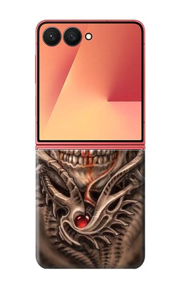 S1675 Skull Blood Tattoo Hülle Schutzhülle Taschen für Samsung Galaxy Z Flip 7