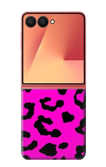 S1850 Pink Leopard Pattern Hülle Schutzhülle Taschen für Samsung Galaxy Z Flip 7