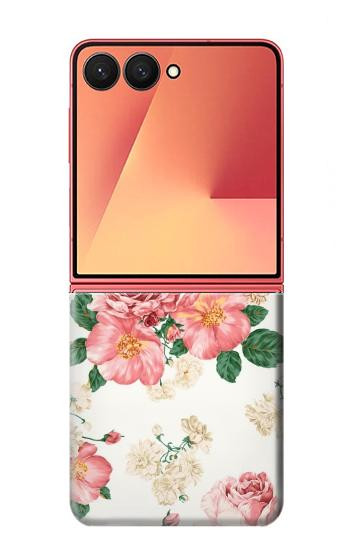 S1859 Rose Pattern Hülle Schutzhülle Taschen für Samsung Galaxy Z Flip 7