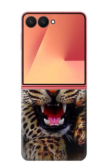 S1932 Blue Eyed Leopard Hülle Schutzhülle Taschen für Samsung Galaxy Z Flip 7