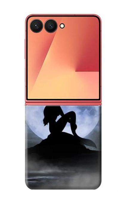 S2668 Mermaid Silhouette Moon Night Hülle Schutzhülle Taschen für Samsung Galaxy Z Flip 7