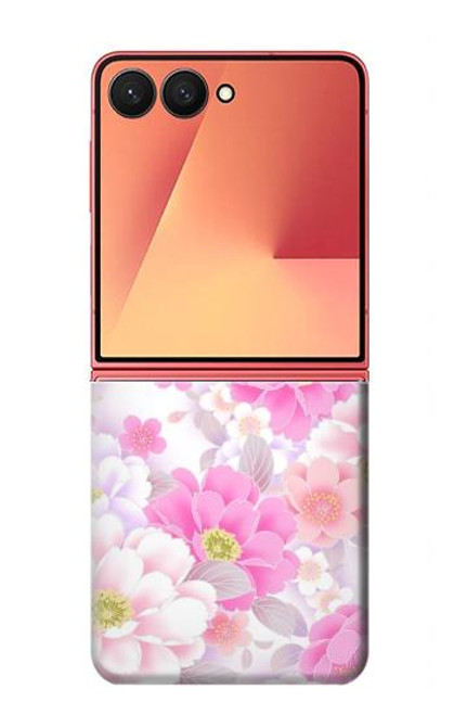 S3036 Pink Sweet Flower Flora Hülle Schutzhülle Taschen für Samsung Galaxy Z Flip 7