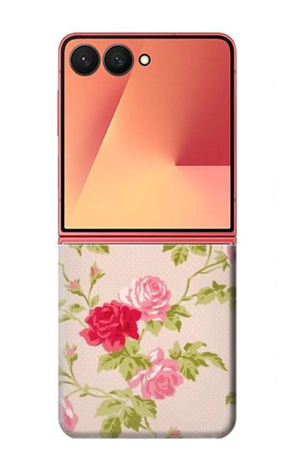 S3037 Pretty Rose Cottage Flora Hülle Schutzhülle Taschen für Samsung Galaxy Z Flip 7