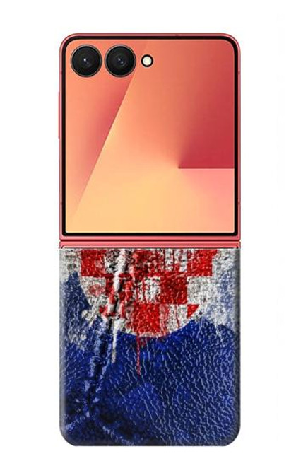 S3313 Croatia Flag Vintage Football Graphic Hülle Schutzhülle Taschen für Samsung Galaxy Z Flip 7