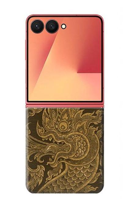 S3382 Thai Art Naga Hülle Schutzhülle Taschen für Samsung Galaxy Z Flip 7