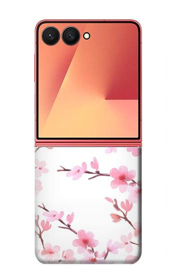 S3707 Pink Cherry Blossom Spring Flower Hülle Schutzhülle Taschen für Samsung Galaxy Z Flip 7