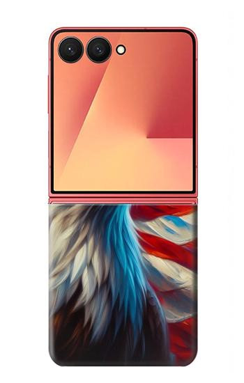 S3967 Bald Eagle American Flag Hülle Schutzhülle Taschen für Samsung Galaxy Z Flip 7